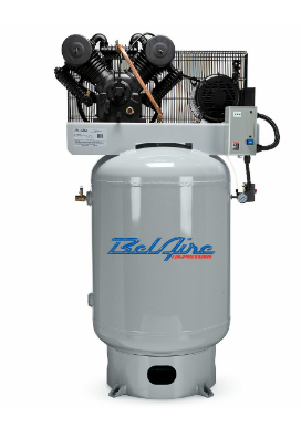 BelAire 6312VE 10HP, 208-230V 3 PH, 120V Gal Iron Series Piston Compressors