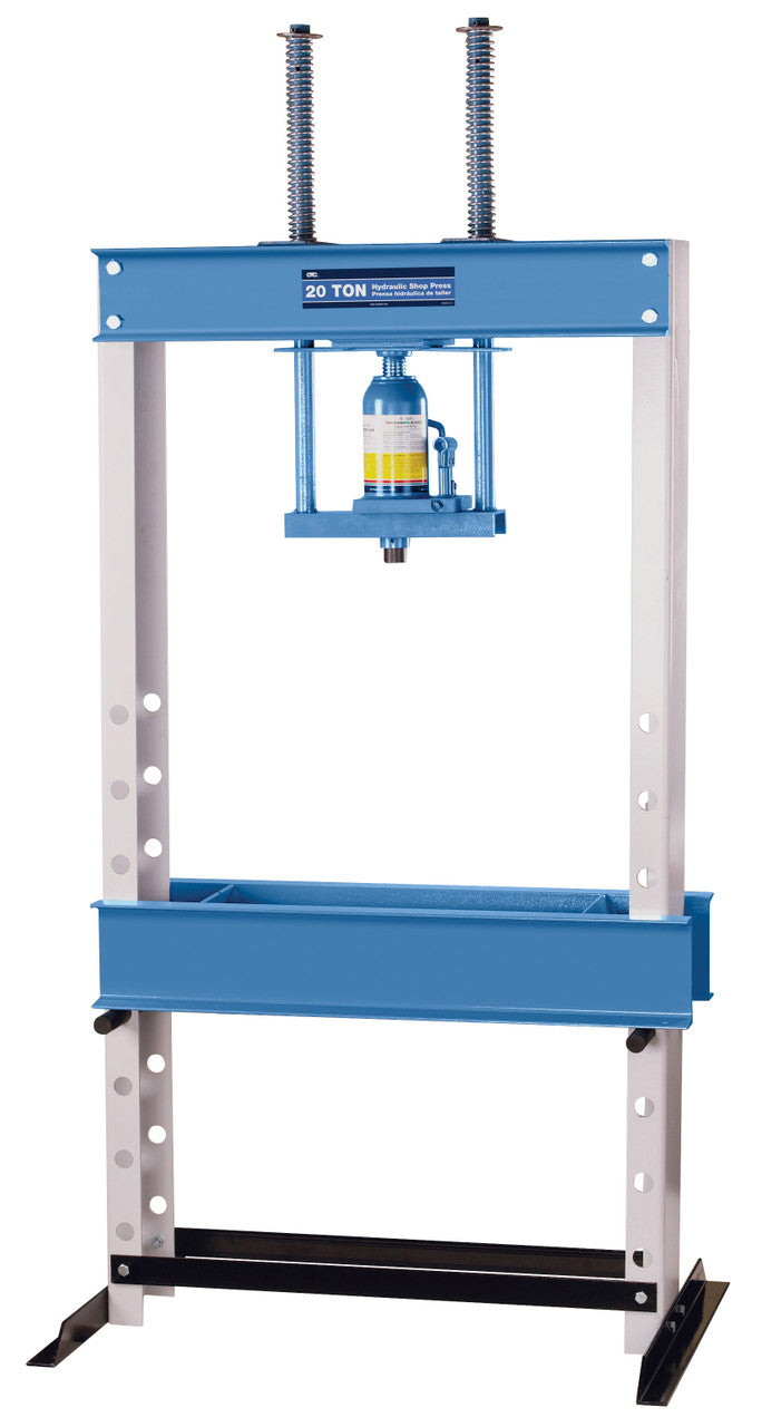 OTC 1824A 20 Ton Hydraulic Shop Press with Bottle Jack 7 1/2" Stroke