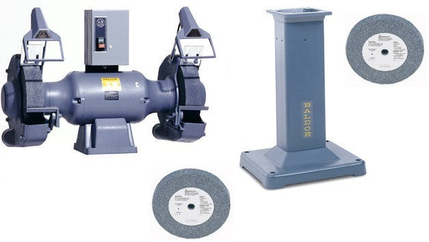 Baldor 1408W 14" Bench Grinder w/ GA20 Pedestal and Wheels Pkg