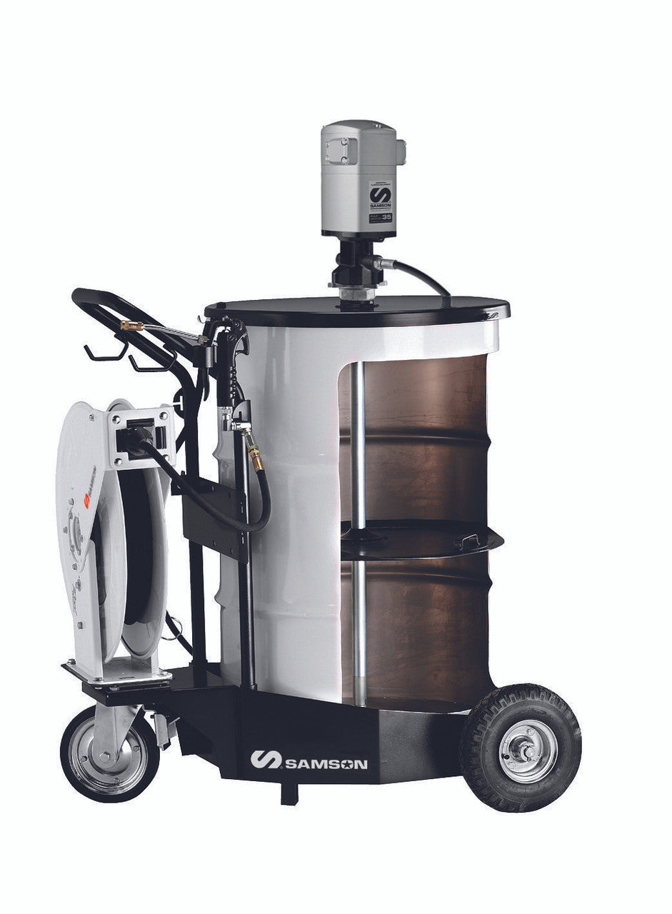 Samson 311 001 – 60:1 Mobile 400 Lb w/ 15′ Hose, Heavy-Duty Cart & Reel Package