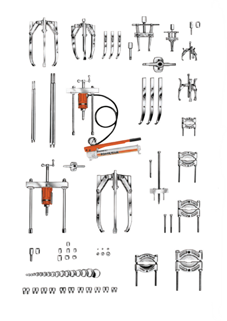 Power Team IPS5017 17.5 & 50 ton Hydraulic Puller Set