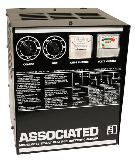 Associated 6078 30 Amp High Value and Efficient Parallel Battery Charger (International)