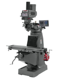 JET 690125 JTM-4VS Mill, 3 Ph, ACU-RITE 200S DRO, Power Draw Bar and X-Axis Powerfeed