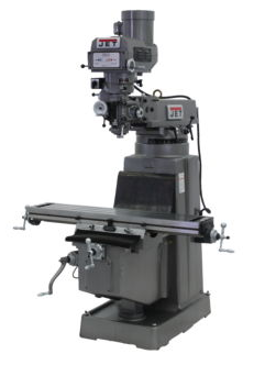 JET 690258 JTM-1050 Mill with ACU-RITE 200S DRO and X,Y and Z-Axis Powerfeed and Power Draw Bar, 3HP, 3Ph,