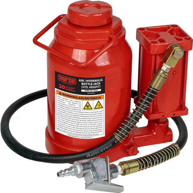 Norco Lifting 76330 30-Ton Capacity Standard Height Air Operated Hydraulic Bottle Jack