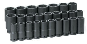 Grey Pneumatic 8026MD 3/4'' Drive Deep Length Metric Set