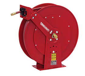 Reelcraft 81075 OLP Heavy Duty Dual Pedestal Hose Reel | 3/8" x 75'