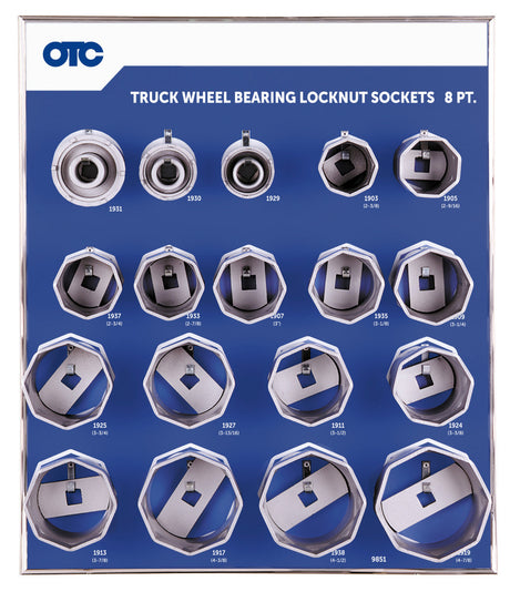 OTC 9851 Truck Wheel Bearing Locknut Sockets