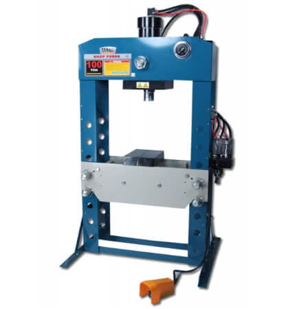 Baileigh Industrial HSP-100A 100 Ton Air/Hydraulic Shop Press | 11.8" Stroke