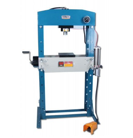 Baileigh Industrial HSP-50A 50 Ton Air/Hydraulic Shop Press | 7.8" Stroke