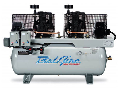 BelAire 3112D 2 x 5 HP, 208-230 1Ph, 120 Gal Electric Duplex Compressor