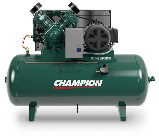 Champion HRV15F-12 15 HP 3 Ph, RPM 1800, Horz 120 Gal Tank Air Compressor