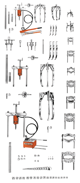 Power Team IPS5317 17.5, 30 & 50 ton Hydraulic Puller Set