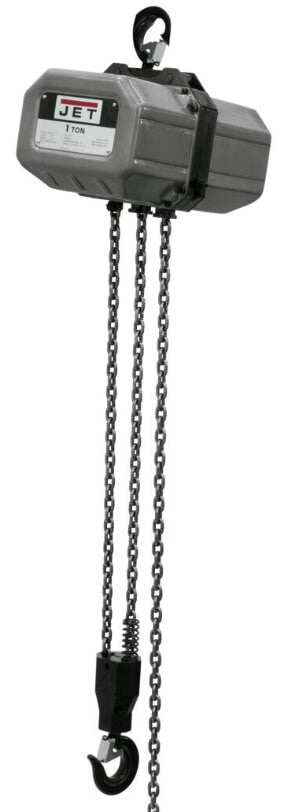 JET 111000 1-Ton Electric Chain Hoist, 1PH, 10' Lift