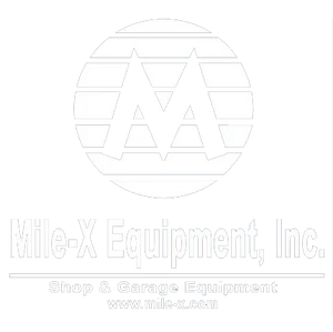 logo for Mile-X,  a distributor of shop, garage and auto equipment