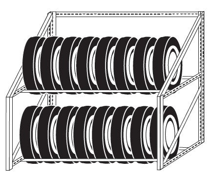 RiveTier 05WMTR 5' x 2' x 4'6" Wall Mount Tire Rack