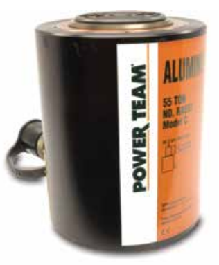 Power Team RA554 Aluminum Single-Acting, Spring Return Cylinder - 55 ton, 4-1/8" Stroke