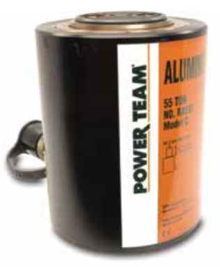 Power Team RA1006 Aluminum Single-Acting, Spring Return Cylinder - 100 ton, 6-1/4" Stroke