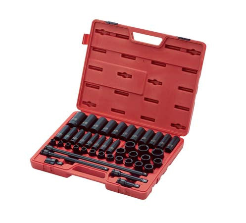 Sunex 2569 43pc 1/2" Dr. Metric Master Impact Socket Set