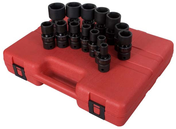 Sunex 2644 1/2" Dr. 14 Pc. SAE Universal Impact Socket Set