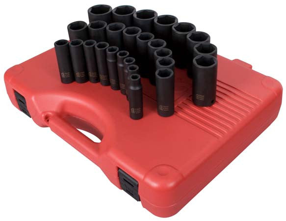 Sunex 2646 1/2" Dr. 26 Pc. Metric Deep Impact Socket Set