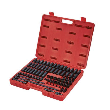 Sunex 3580 80pc 3/8" Dr. SAE & Metric Impact Socket Master Set