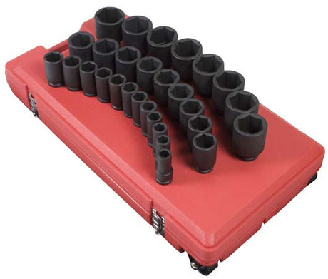 Sunex 4695 3/4" Dr. 29 Pc. SAE Deep Impact Socket Set