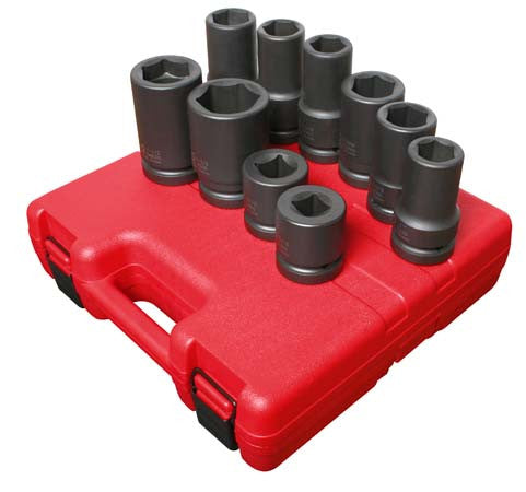 Sunex 5690A 1" Dr. 10 Pc. SAE & Metric Heavy Duty Wheel Impact Socket Set