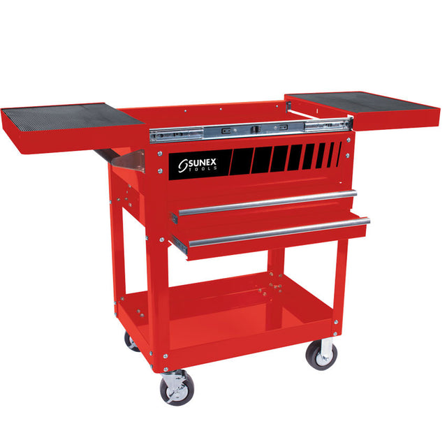 Sunex 8035R Red Compact Slide Top Utility Cart