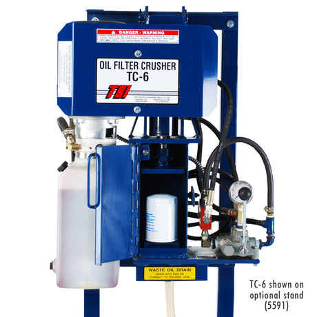 TSI TC-6 Oil Filter Crusher with Door Safety Switch