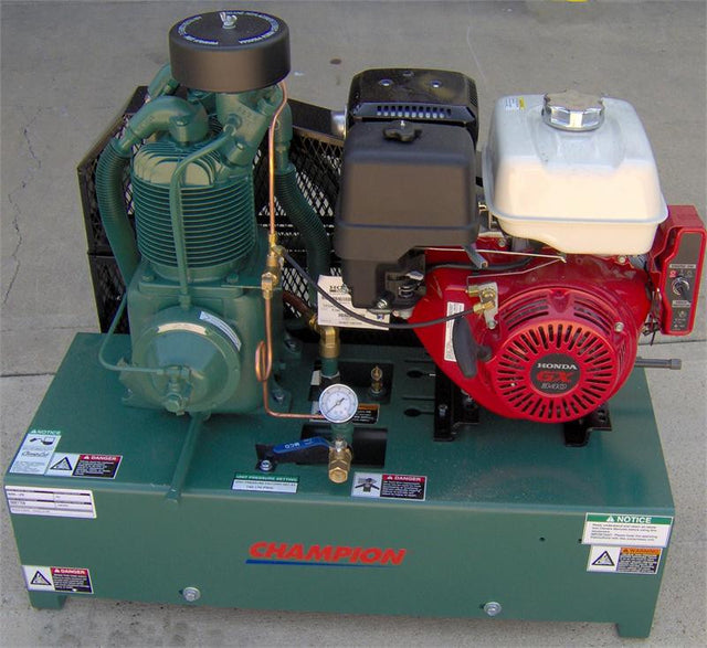 Champion HGR7-LPH Two Stage Reciprocating Service Truck Air Compressor (Honda Engine)