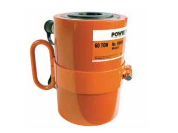 Power Team RH303 Aluminum Center Hole, Double-Acting Cylinder - 30 ton, 3" Stroke